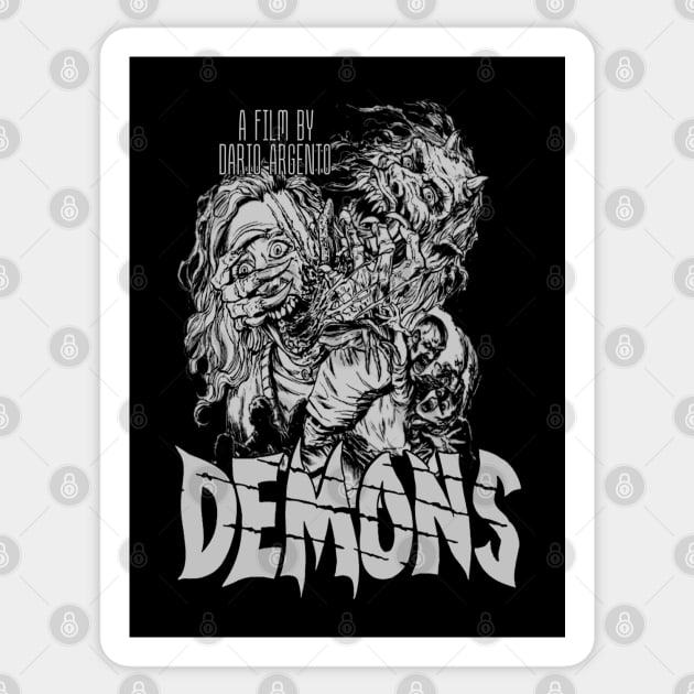 Demons, Classic Horror Sticker by The Dark Vestiary